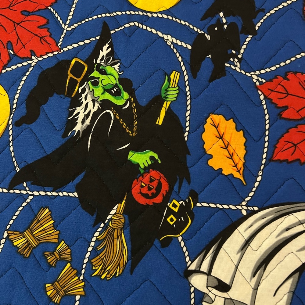 he cutest set of quilted fabric vintage Halloween placemat - Picture 7 of 15